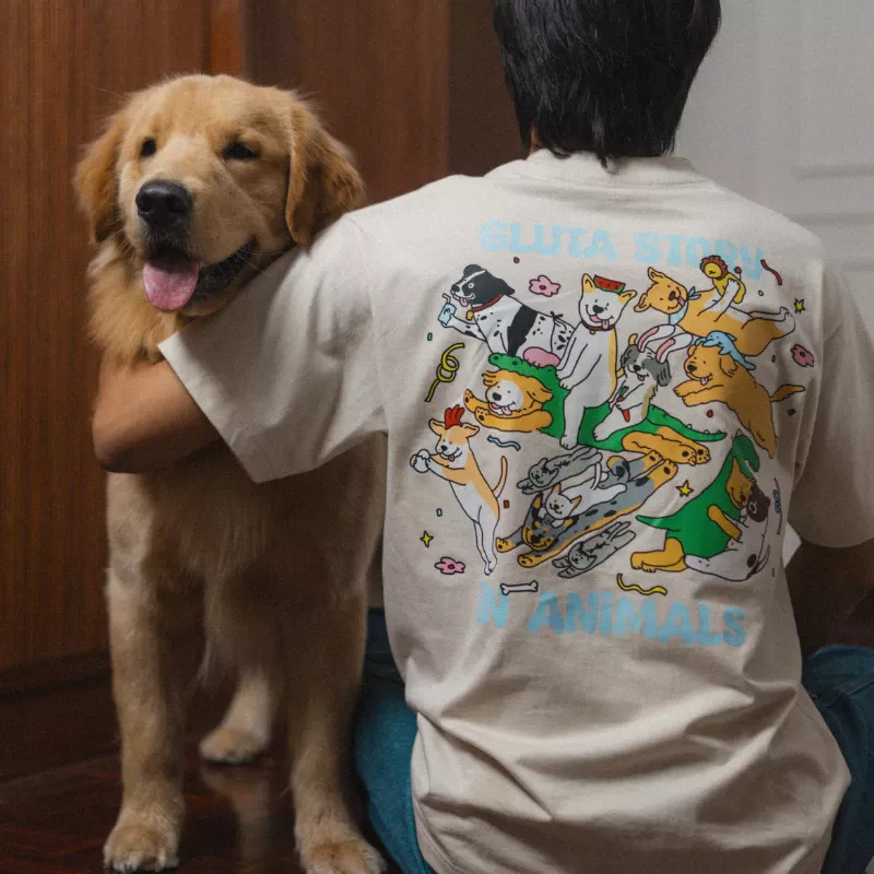 เสื้อลายรวม in animal Vol.1 สีวอลนัท